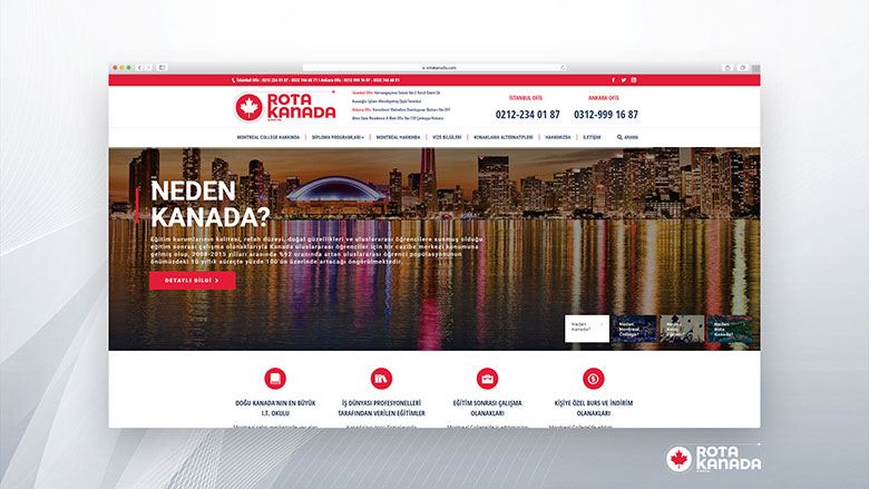 Rota Kanada Web Sitesi Tasarımı